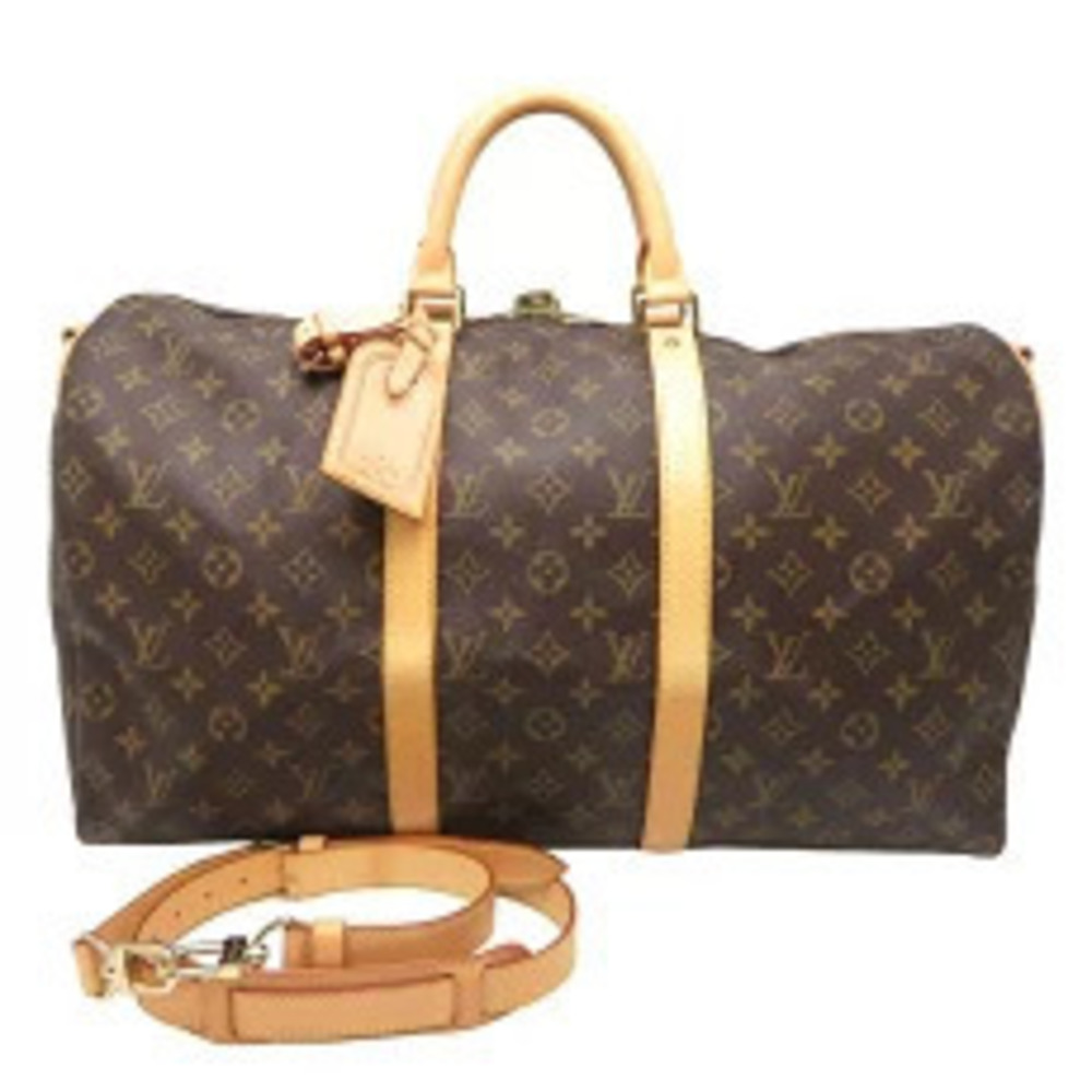 Louis Vuitton Keepall Bandouliere Key Boston Bag Monogram Brown